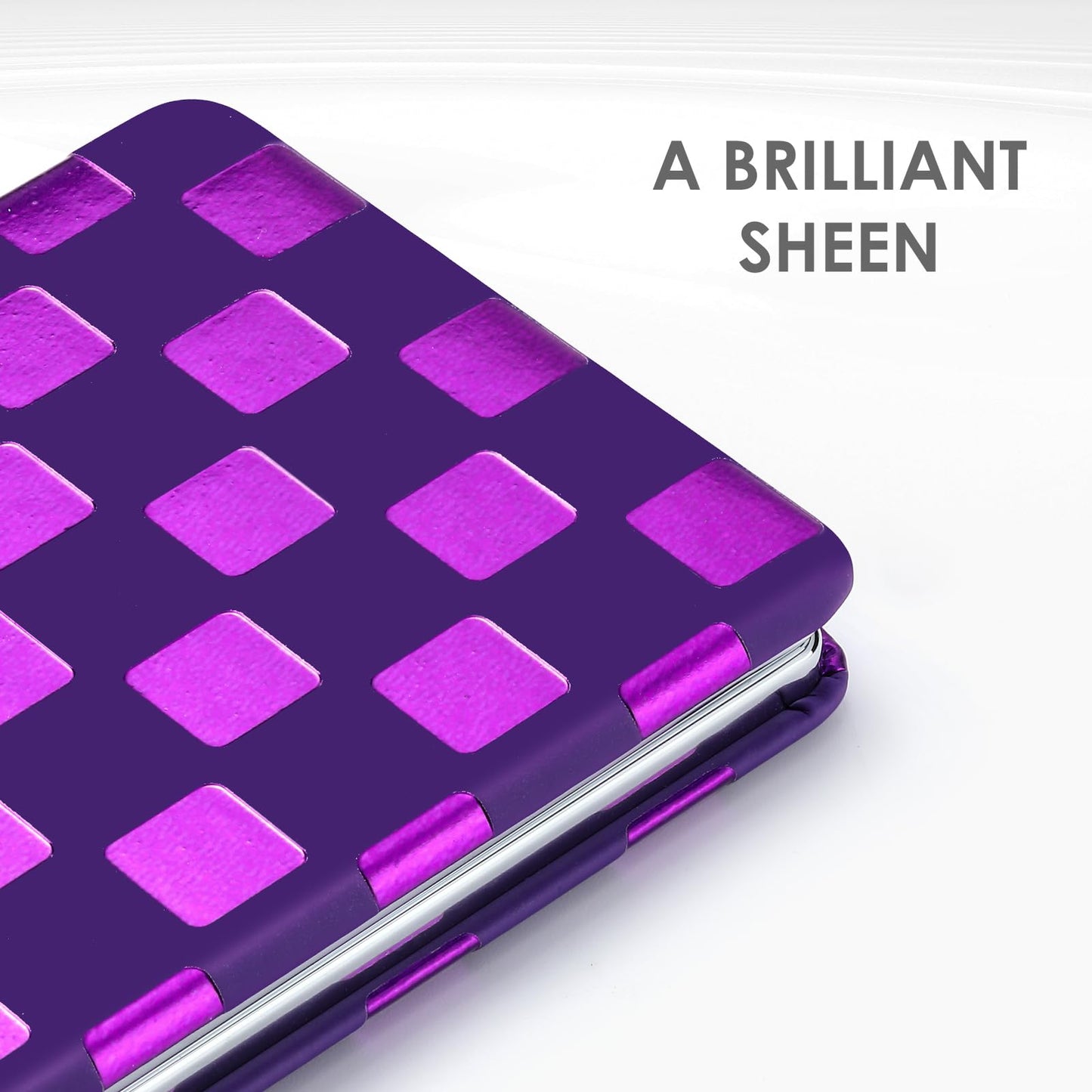 Tavonis Compact Mirror，Unique Contrasting Neon-Toned Checkered Travel Mirror，Pocket Mirror for Women