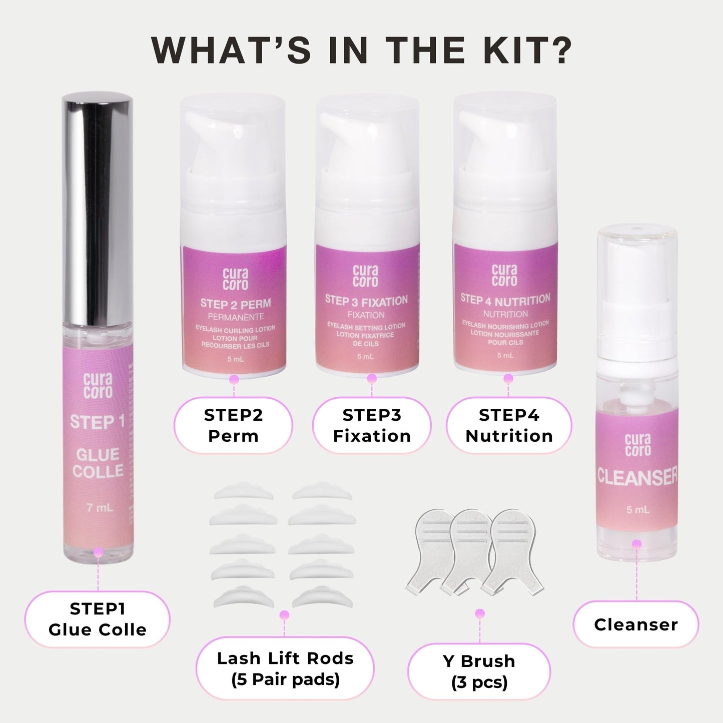 Curacoro Lash Lift Kit - All-in-One Eyelash Perm Kit