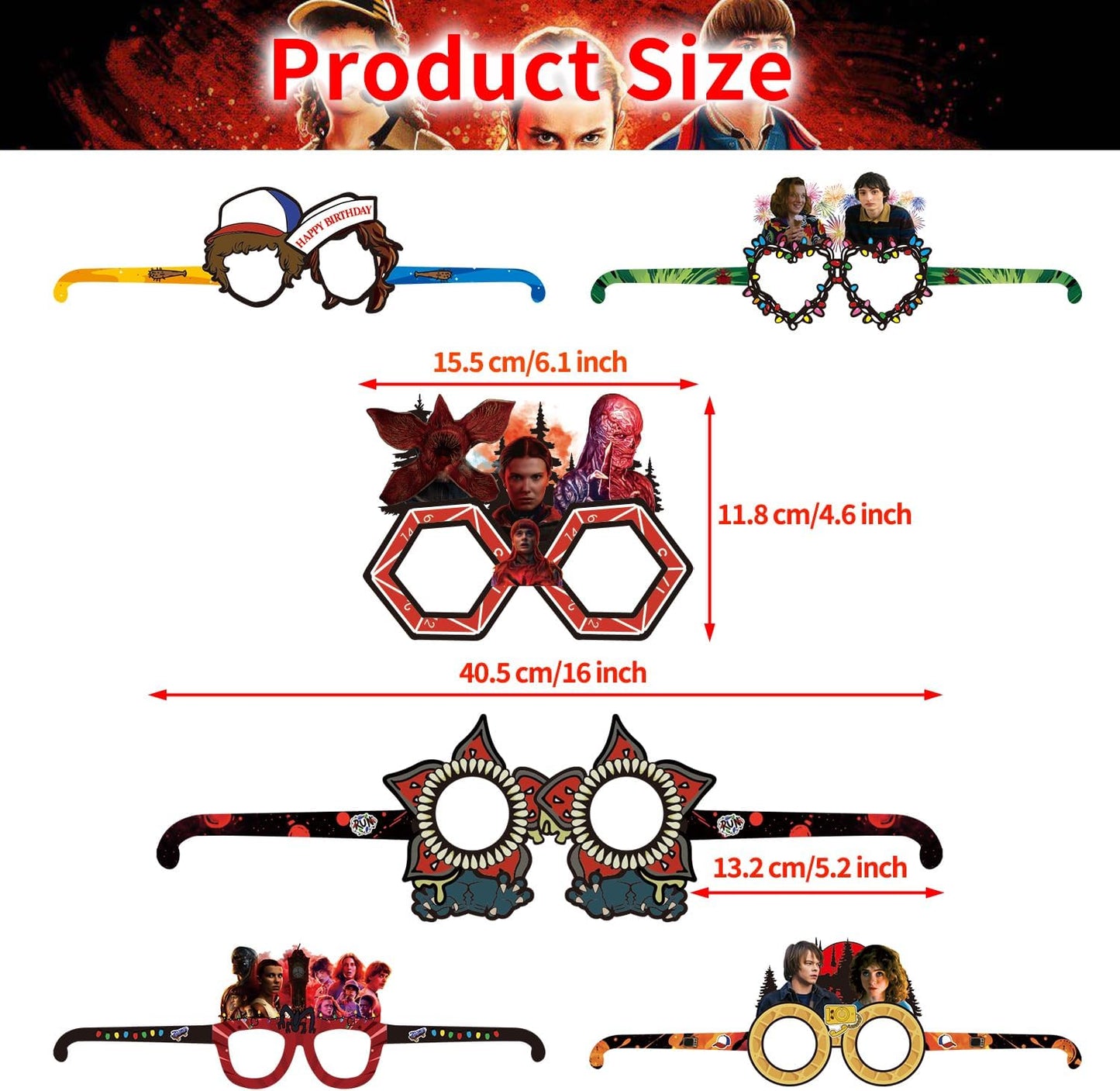 TV Series Theme Party Decorations - 12 Pcs Role-Playing Photography Glasses for Birthdays & Celebrations