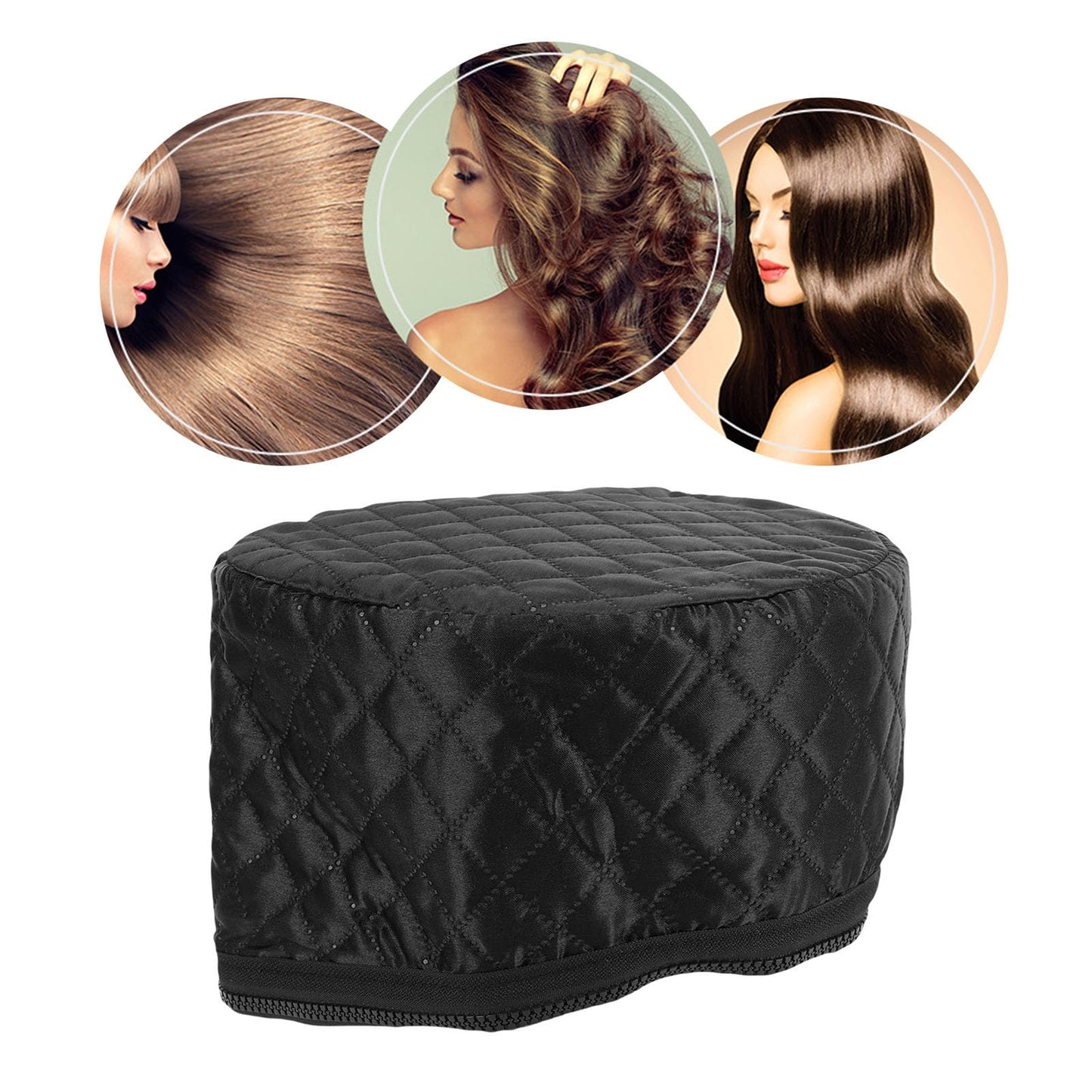 LUCKDANO Electric Heating Cap for Hair, Deep Conditioning Heat with 10 Adjustable Temperature Levels and 3 Timer Settings, Damaged or Frizzy Hair Care at Home Travel (US Plug 110V)