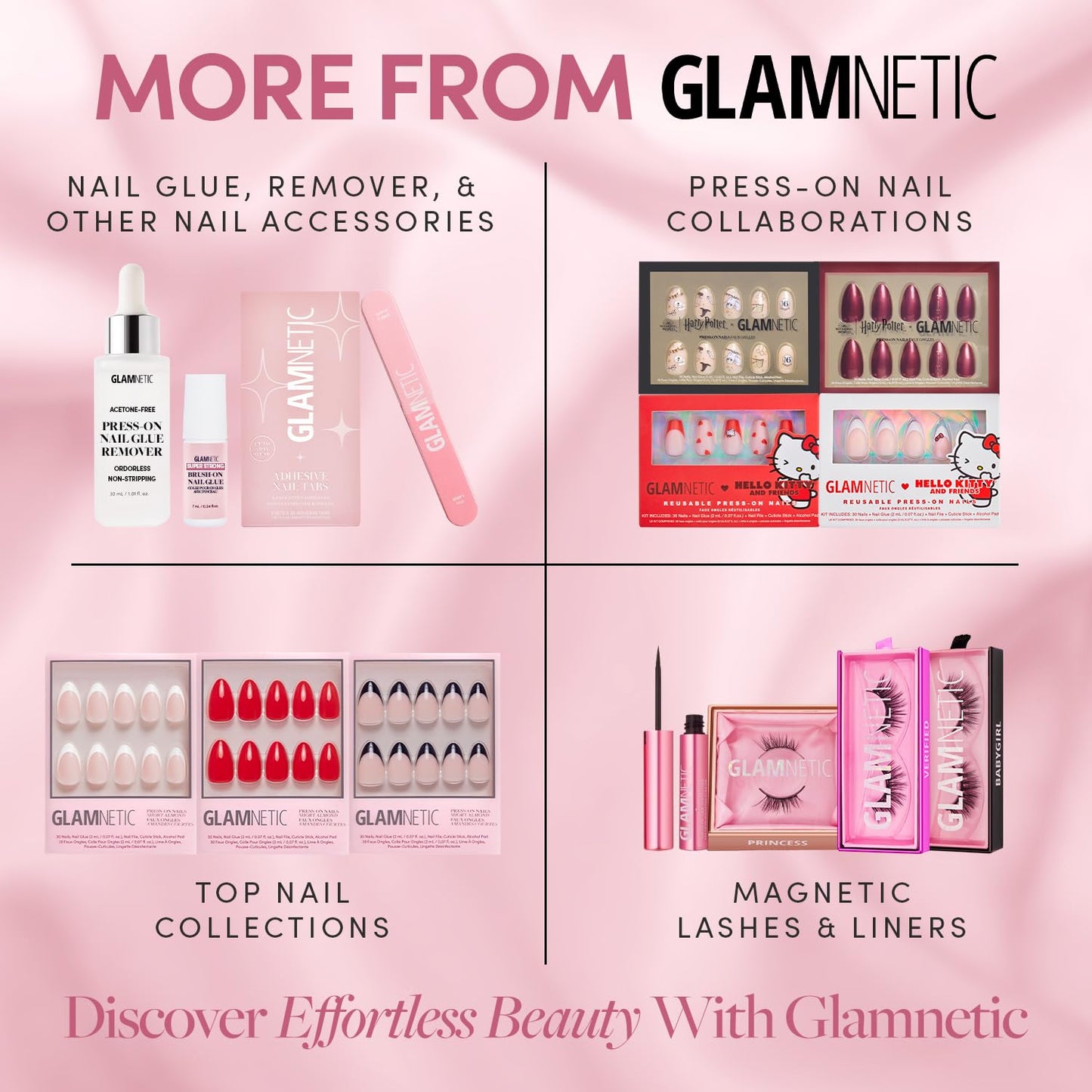 Press On Nails - Caviar | Semi-Transparent Short Almond Shape, Salon Quality | 30 Nail Kit with Glue, 15 Sizes Available