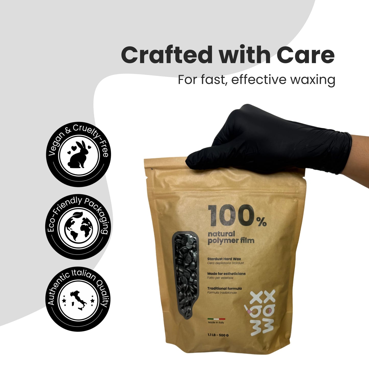 Wax Wax Stardust Hard Wax Beads | Coarse Hair Removal Wax for Ultra Sensitive Skin | Strip-Free, Low Melting, Cruelty-Free & Eco-Friendly Waxing Beads With Hybrid Rosin Formula | Made In Italy - 2.5lb