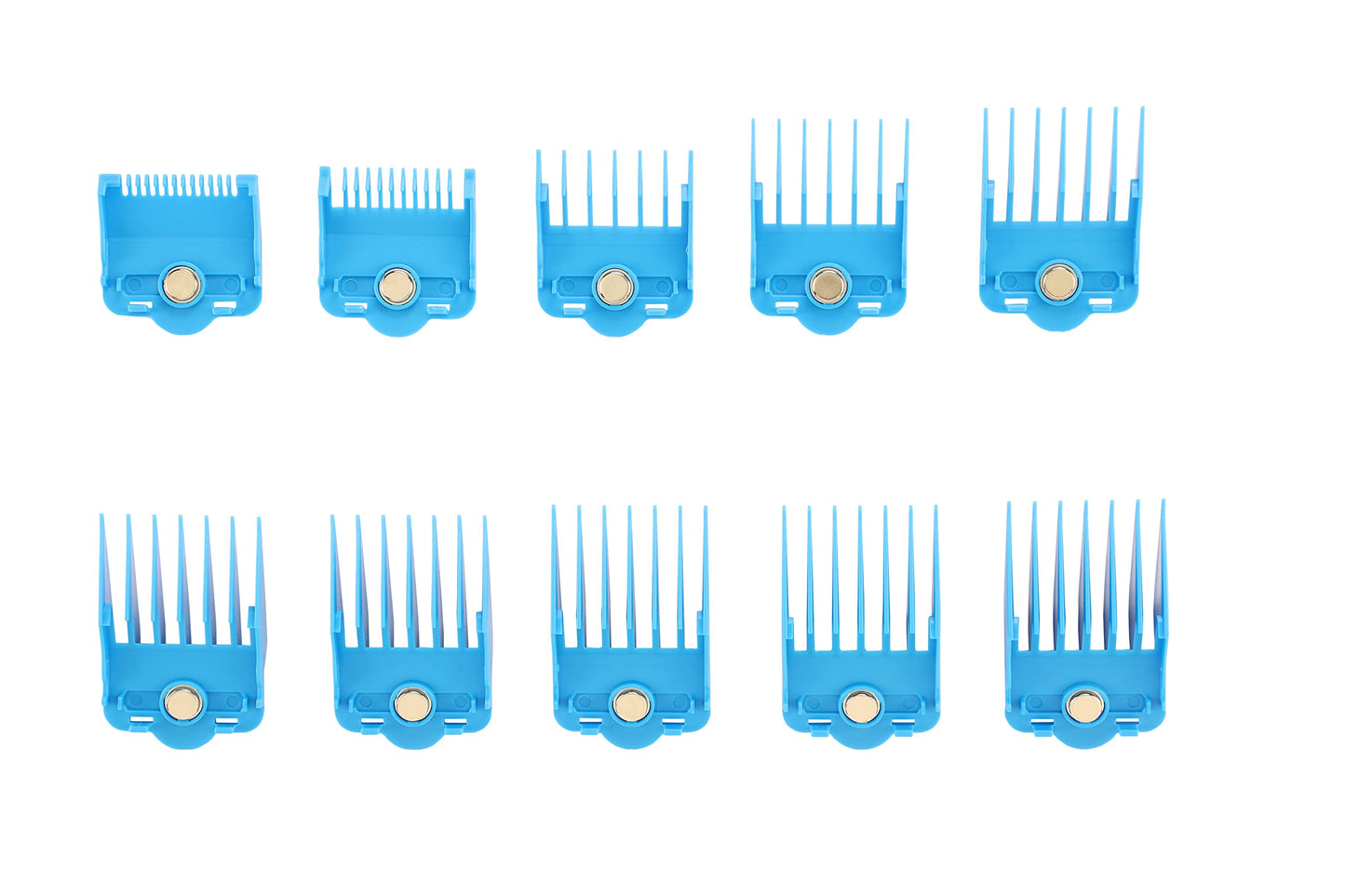 Supreme Trimmer Magnetic Guide Combs for Clippers | CMG100 Hair Clipper Guards, 10 Cutting Lengths | Blue