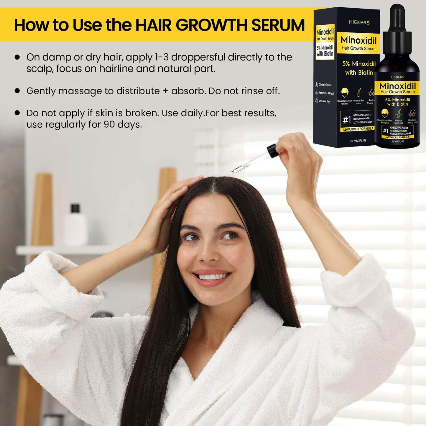 5% Minoxidil for Men and Women Hair Growth with Biotin,Hair Loss Treatments, Unscented Foam, 1 Fl Oz