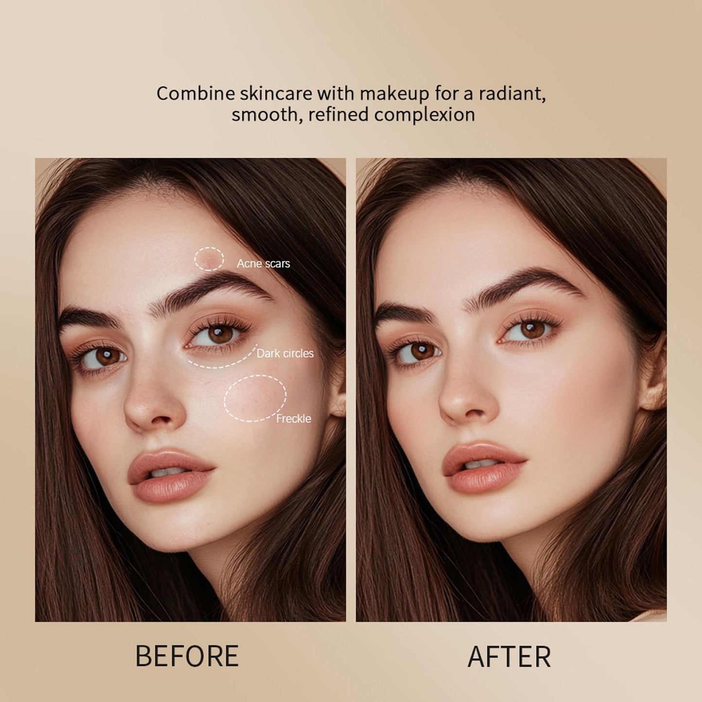Beauty Balm Serum Enriched Skin Tint Stick – Face Tint Balm Foundation with Serum Benefits, Buildable Hydrating Coverage, Moisturizing Concealer Stick for Glowing Skin & Flawless Finish (4#, 1)