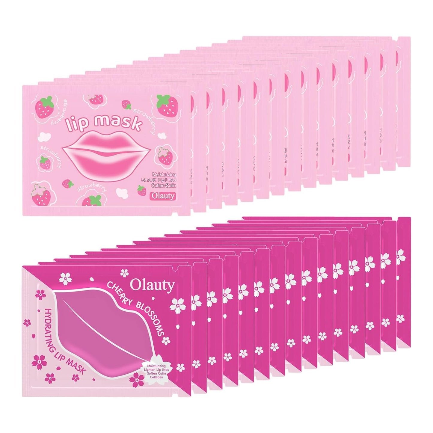 Collagen Lip Mask - 30 Pcs Moisturizing Pink Pads for Anti-Aging | Perfect Gift for Birthdays & Special Occasions