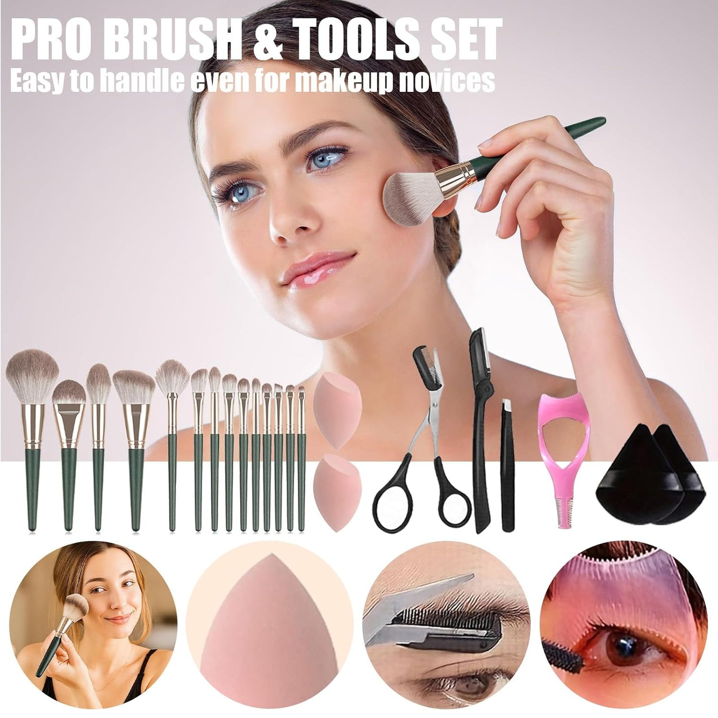 All-in-One Makeup Kit for Teens | Professional Makeup Set with Eyeshadow, Eyeliner, Foundation & Brushes