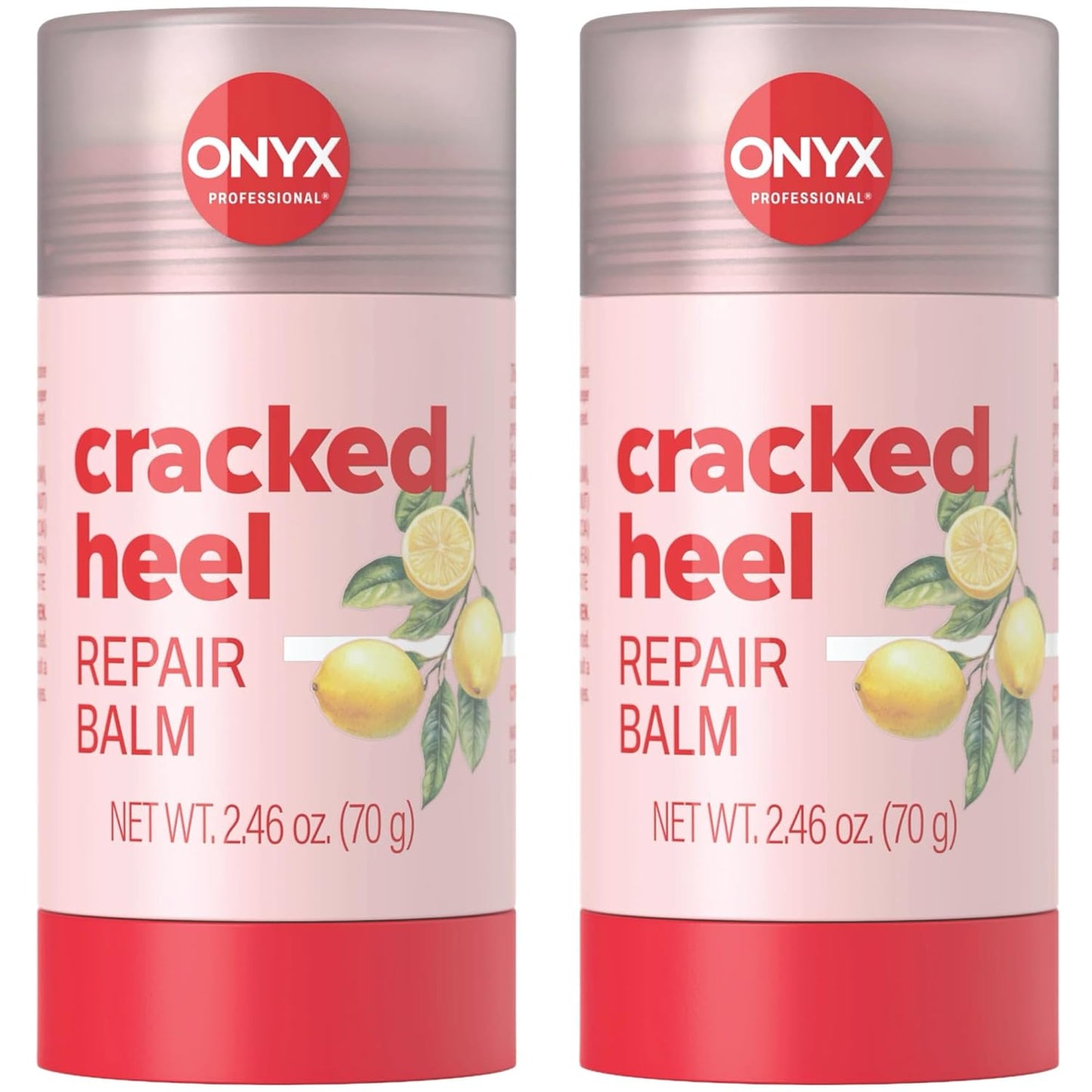 Onyx Cracked Heel Repair Balm Stick - Moisturizing Treatment for Dry Feet | Citrus Scent, 2-Pack