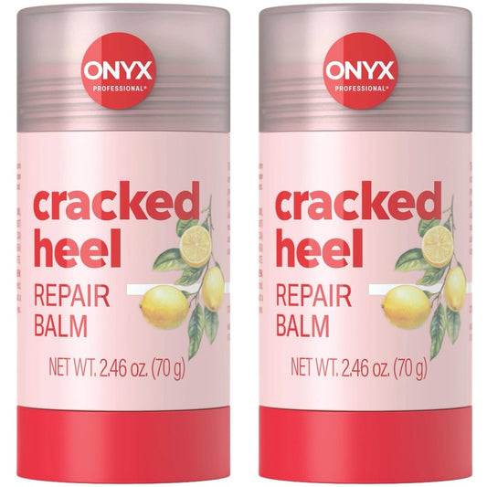 Onyx Professional Cracked Heel Repair Balm Stick for Dry Cracked Feet Treatment, Citrus Scent, 2 pack - Moisturizing Foot Balm, Rolls On, No Mess Like Foot Cream or Foot Lotion, Heel Treatment