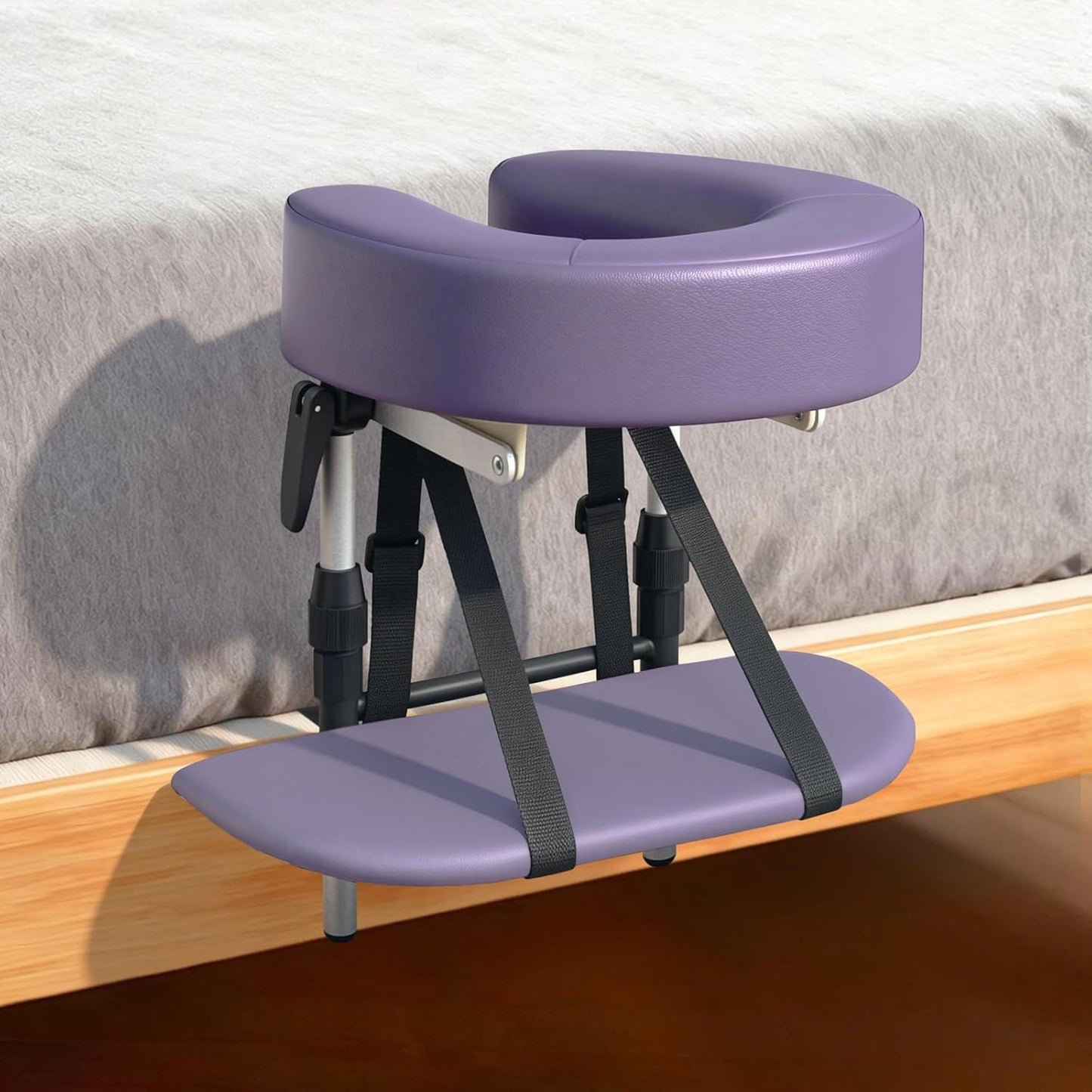 Universal Face Cradle Cushion - Linens Head Rest for Massage Tables | Adjustable 5.5-17.7 Inches (Purple)