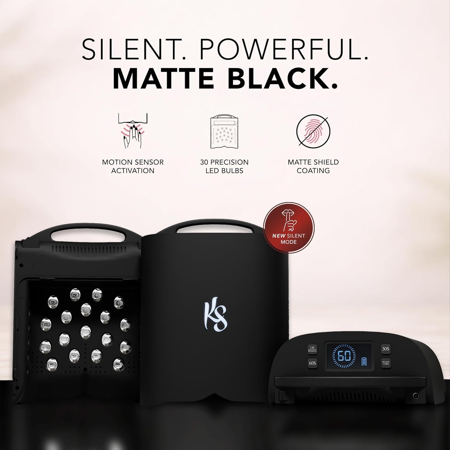 KIARA SKY Beyond Pro V3 UV LED Nail Lamp - Cordless Rechargeable Gel Light with Smart Sensor & Low Heat Mode | Full-Hand Coverage