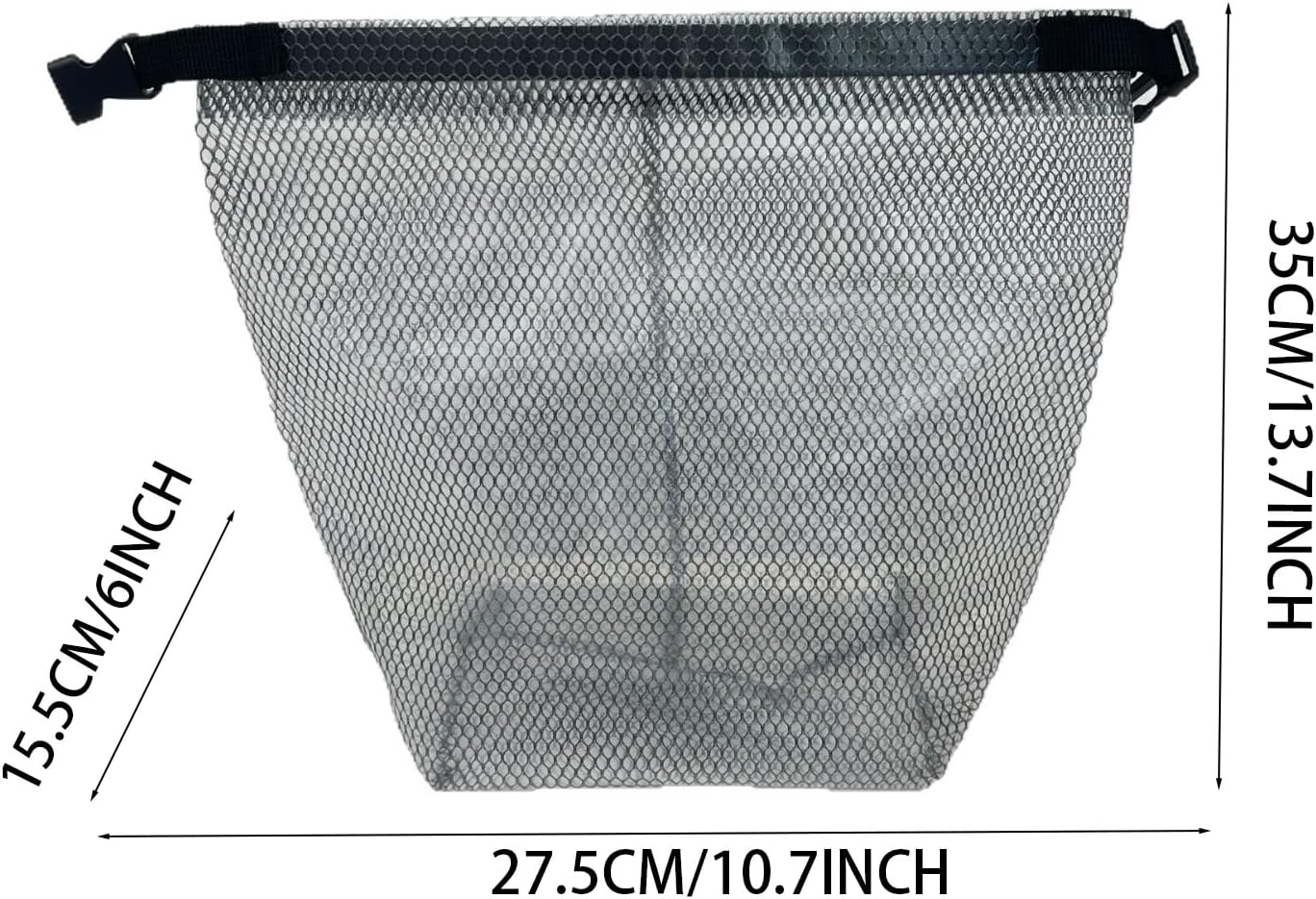 Waterproof Mesh Cosmetic Bag - Quick-Dry Toiletry Organizer for Travel & Gym | Portable Makeup Pouch in Grey