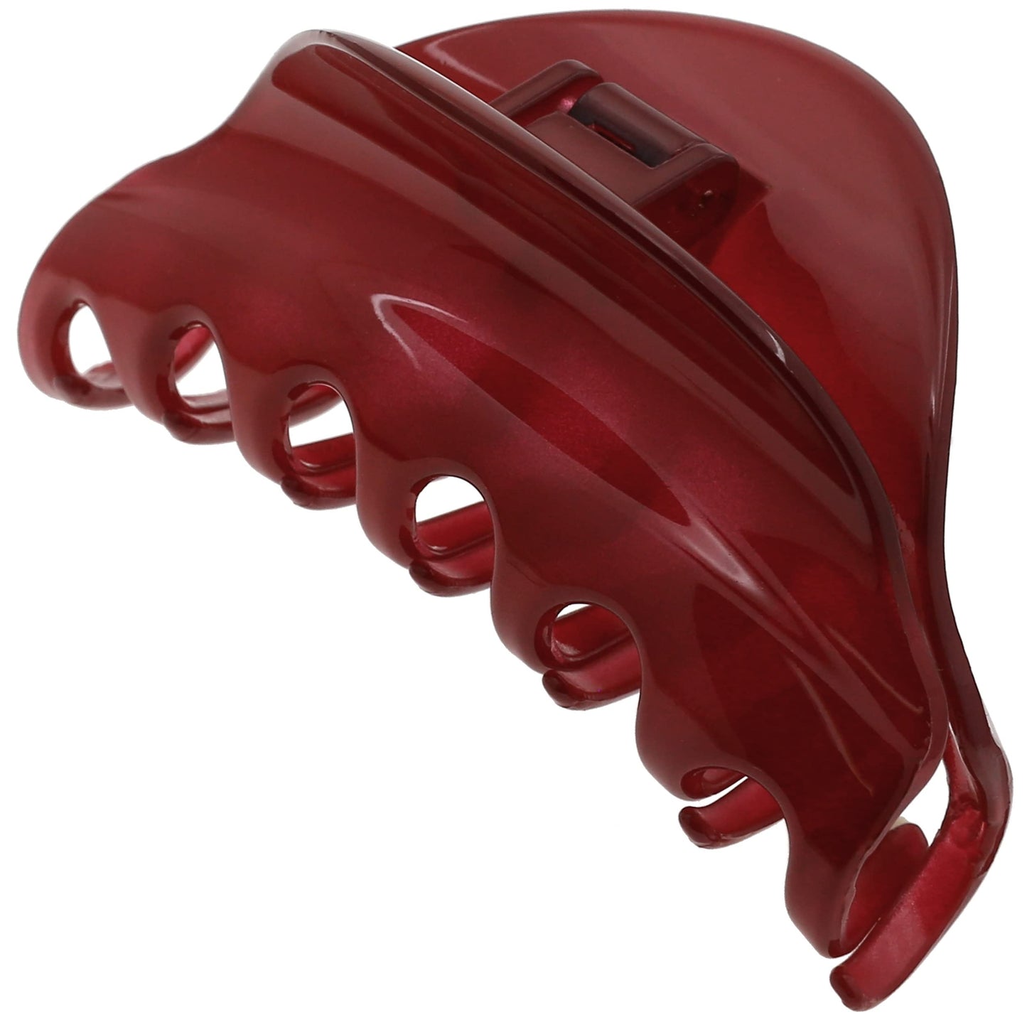 Camila Paris CP2529 French Hair Claw Clip for Women, Red Jaw Clip for Thick Long Curly Wavy Hair, Girls Hair Claw Clips, Strong Hold No Slip Grip, Made in France