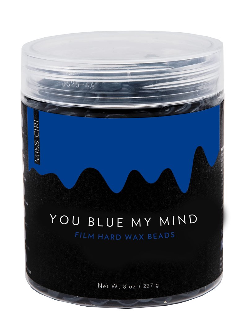 Miss Cire Blue Hard Wax Beads - Painless Hair Removal Peel-Off Wax - No Strips Needed - Low melting Point - Gel Like Consistency - For Face and Body - You Blue My Mind - For Sensitive Skin - 8oz
