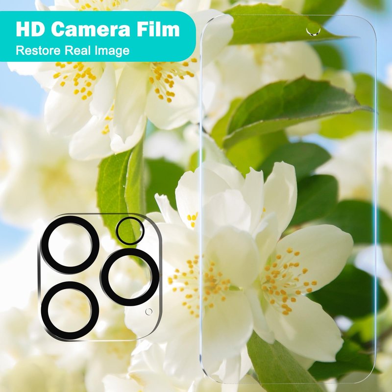 PEHAEL 3+3 Pack for iPhone 16 Pro Privacy Screen Protector with Camera Lens Protector Full Coverage Anti-Spy Tempered Glass Film 9H Hardness Easy Installation Bubble Free [6.3 inch]