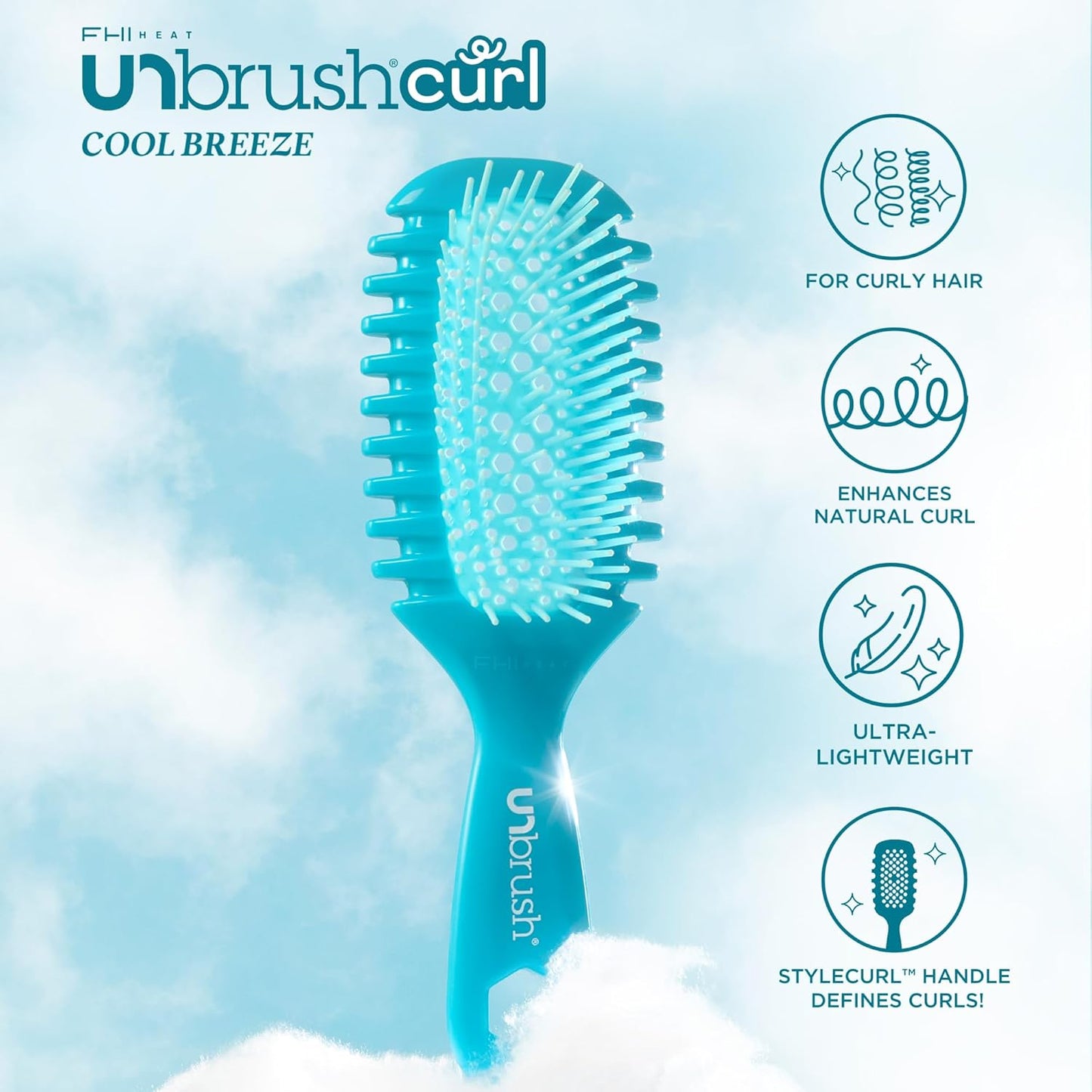 FHI Heat Curl Collection - Pain-Free Brushing & Curl Enhancing for Curly Hair | Wet Use Only