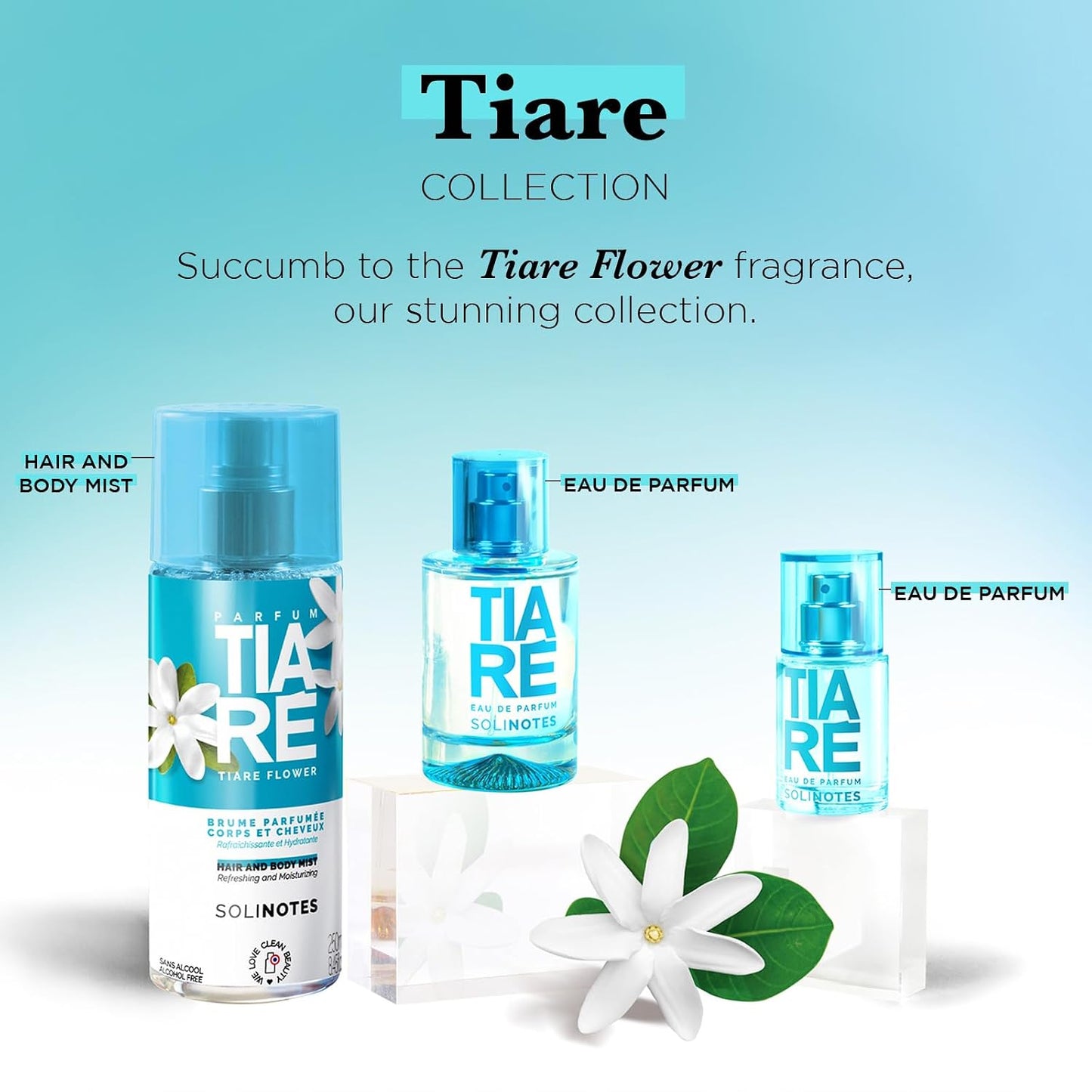 Tiare Body & Hair Mist - Tropical Vanilla Floral Perfume Spray | Alcohol-Free Hydrating Formula, 8.45 Fl Oz