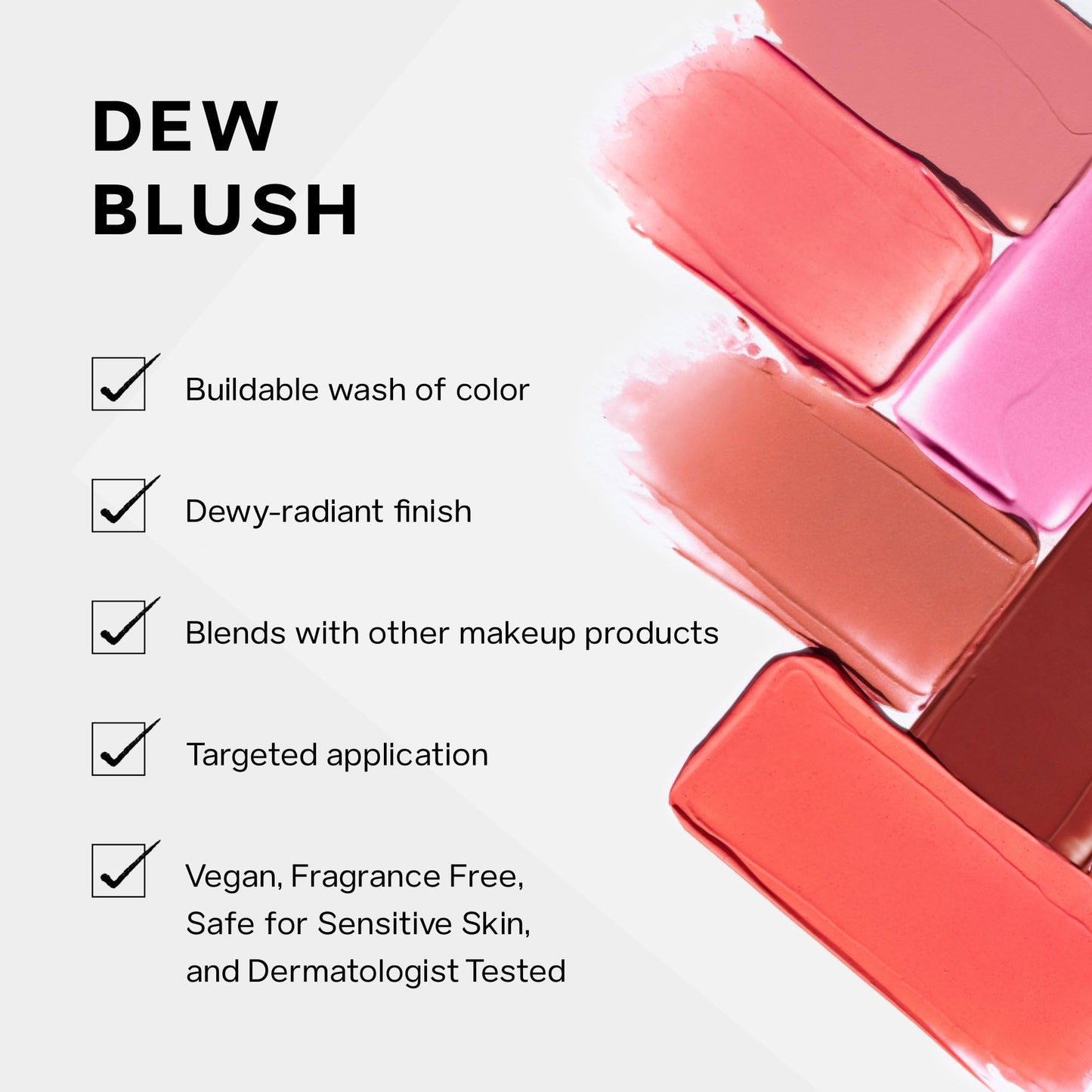 Saie Dew Liquid Blush for Cheeks - Hydrating Cream Blush Stick with a Blendable + Buildable Formula - Skincare Infused Dewy Cheek Tint for a Natural Flush - Glowy Makeup Essential - Cutie (.40 oz)