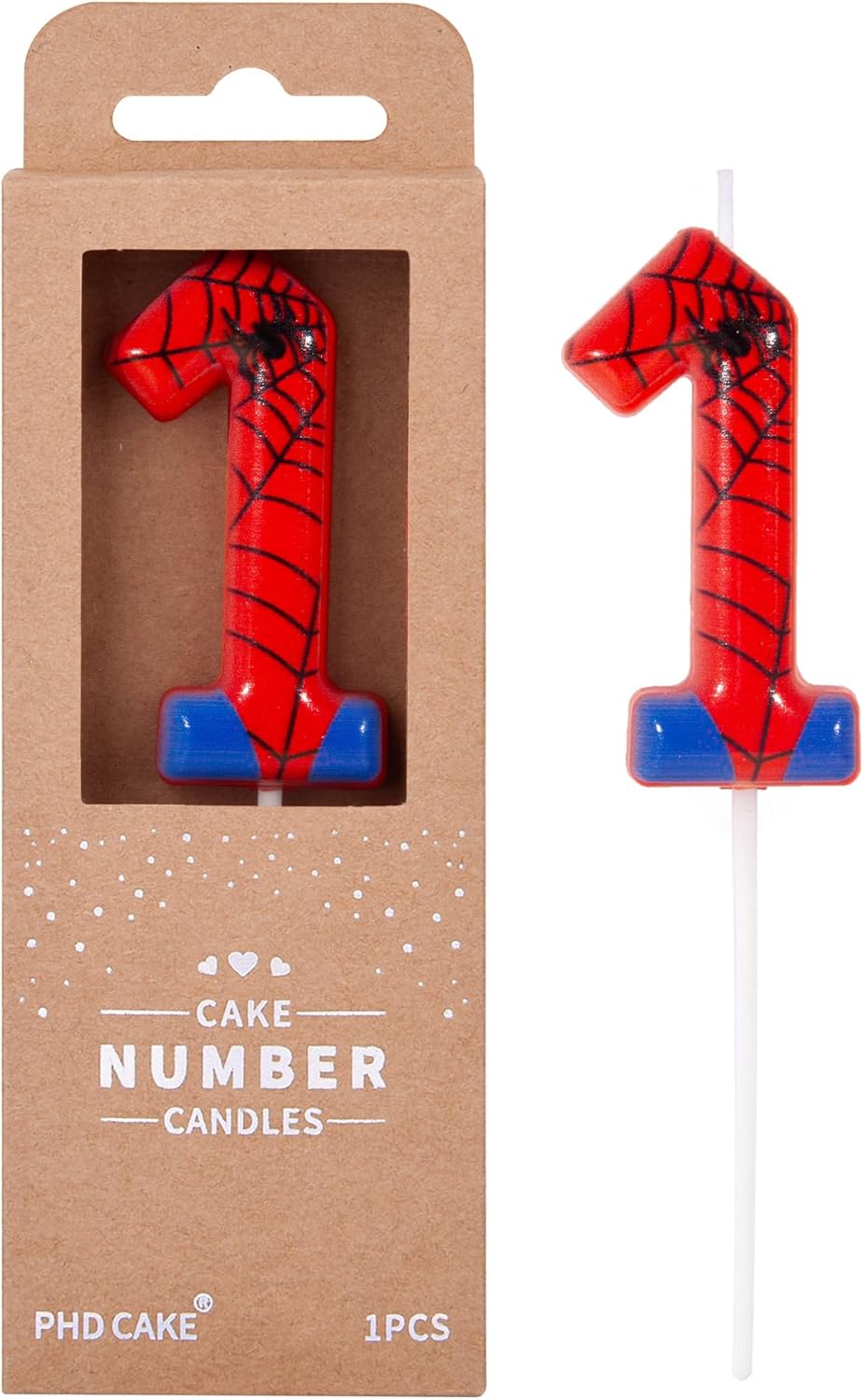 Number 3 Spider Birthday Candles - Cartoon Themed Cake Decor for Parties | 2.76 Inch