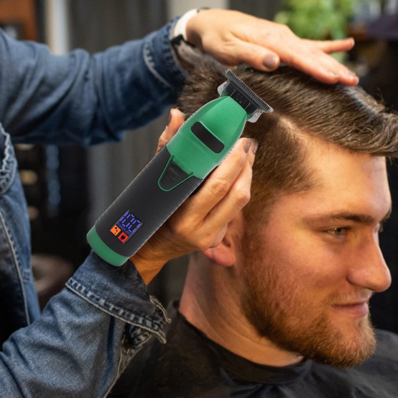 Electric Hair Clippers for Men Cordless Barber Clippers, Rechargeable Hair Cutting Trimmer with Large LED Display and High Performance Electric Clippers, Hair Trimmer for Men