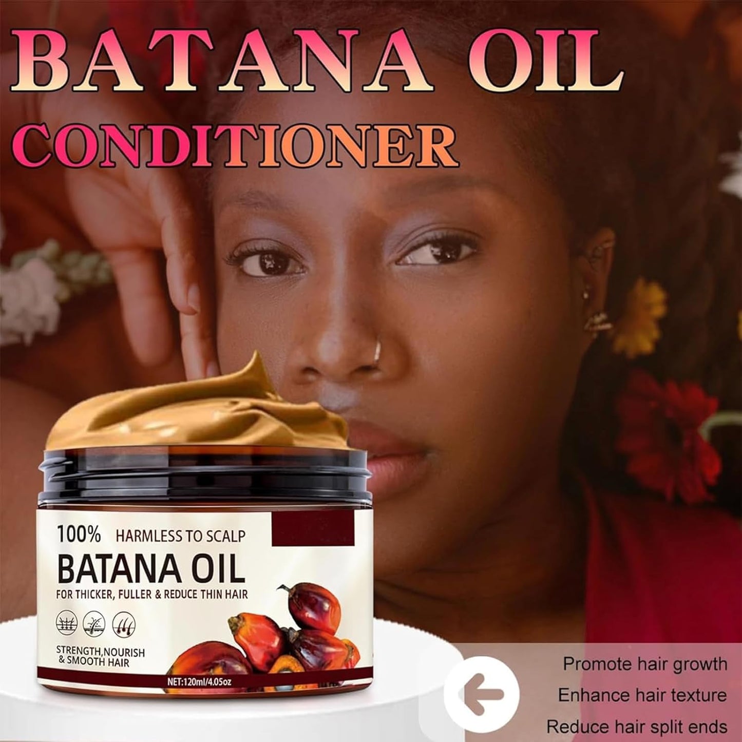 Batana Oil for Hair Growth - Organic Unrefined Hair Oil | Restores Damaged Hair & Scalp, 4.2 OZ