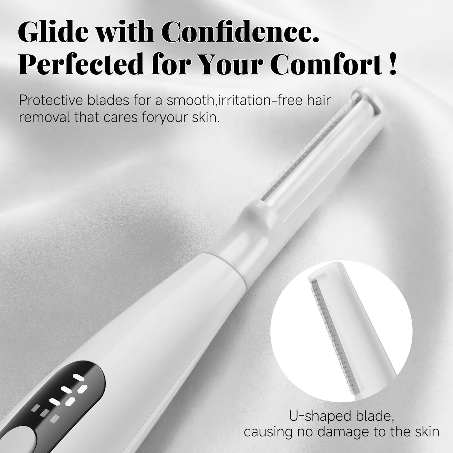 Sonic Dermaplane Razor for Women Face, Gentle Peach Fuzz Removal & Exfoliation with 3 Speeds, Rechargeable Dermaplaning Tool with 8 Blades & Facial Oil