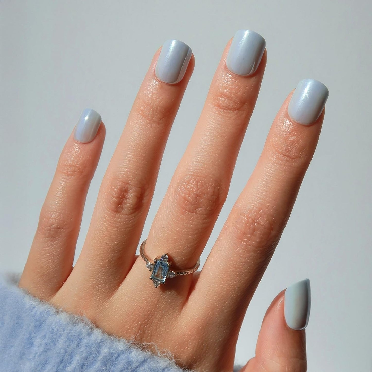 Glamnetic Press On Nails - Brown Short Almond Velvet Finish | 30 Nail Kit with Glue | Salon Quality Summer Nails