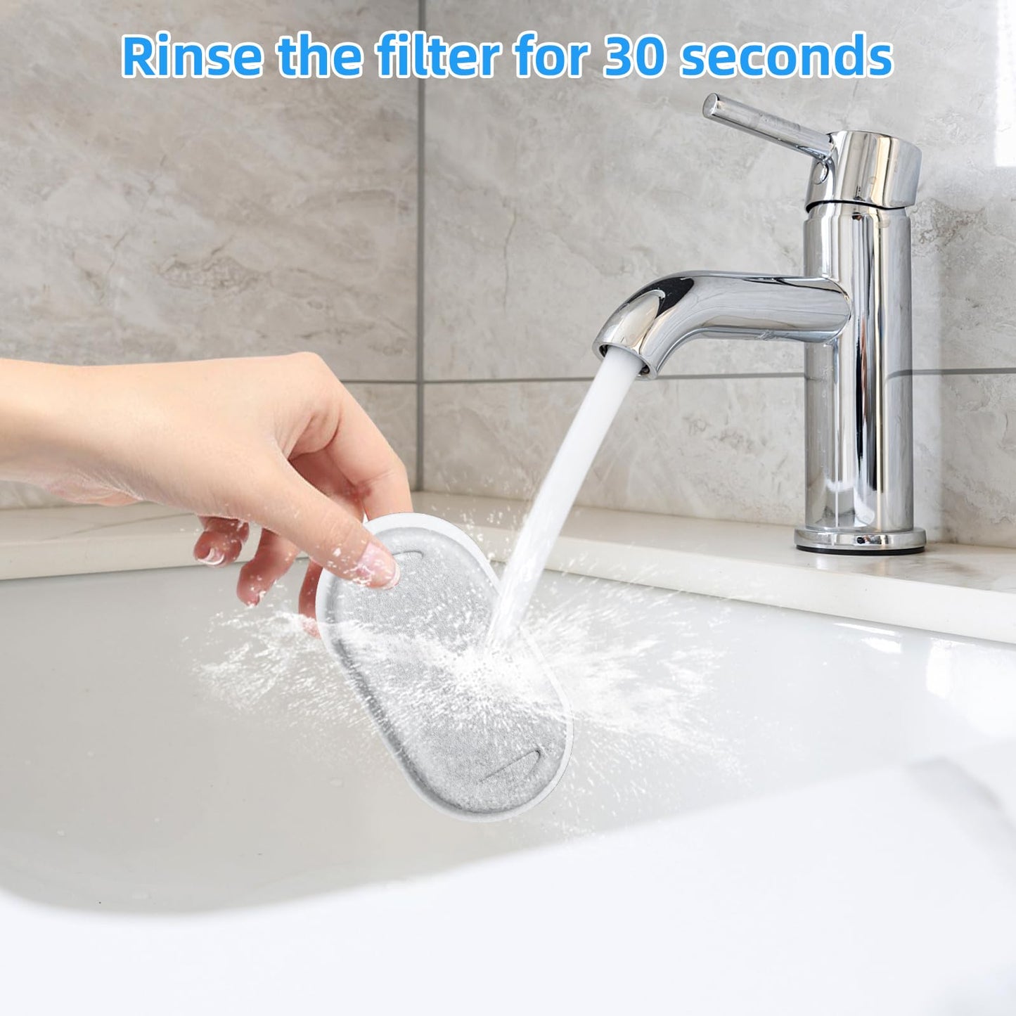 40 Pack Cat Water Fountain Filters-Cat Fountain Replacement Filters for Stainless Steel 108/3.2L& 67oz/2L Adjustable Water Flow Pet Water Fountain(20 Pack Pet Water Filter Refills+20 Pack Sponges)