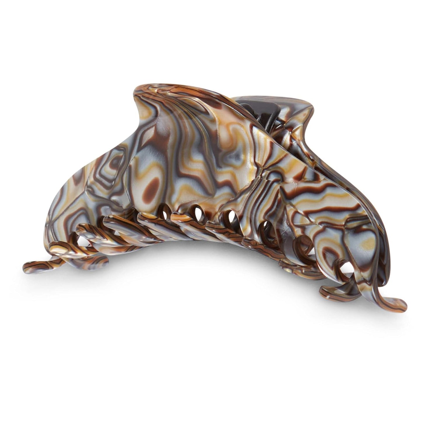 Allure Jumbo French Hair Clip - Large Onyx Jaw Clip for Thick Hair
