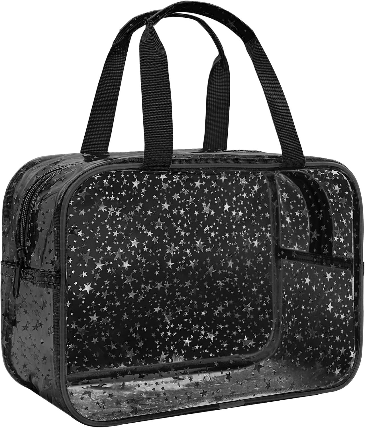 Personalized Pink Clear Makeup Bag - Large Cosmetic Organizer for Travel | Ideal Gift for Women & Girls