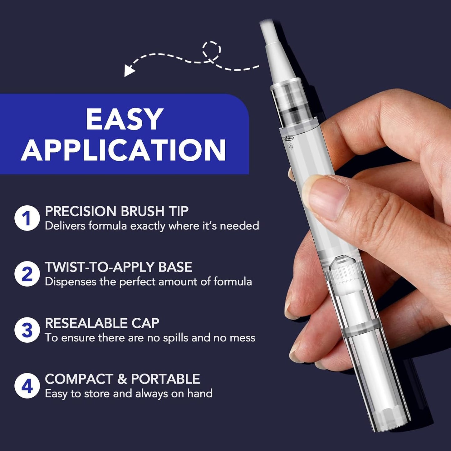 Toenail Fungus Treatment Pen - Extra Strength 25% Undecylenic Acid & Tea Tree Oil | 5-Pack Nail Repair Solution for Discolored Nails