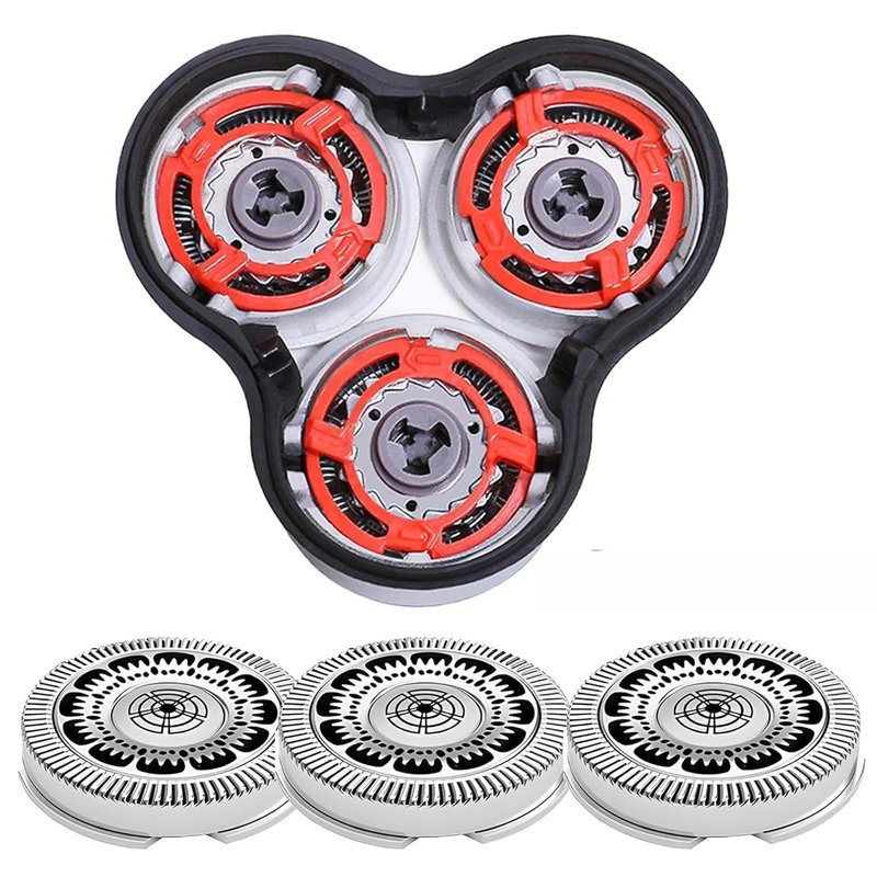 SH90 Replacement Shaver Heads Compatible with Philips Norelco Series 9000, Replacement Blades Compatible with Philips Electric Shaving Series 9000 and Series 8000 (Includes Base)