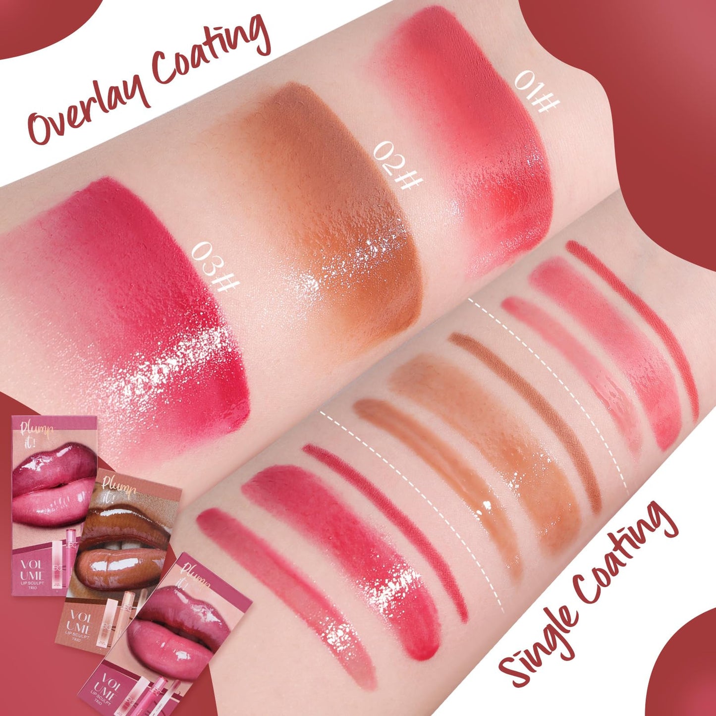 U-Shinein Pink Lip Kit With Matte Lip Liner, Lipstick and Lip Gloss Combo, Long Lasting, Highly Pigmented & Smudge Proof Makeup for Women Hydrating Formula with Natural Glossy Finish 3 Count