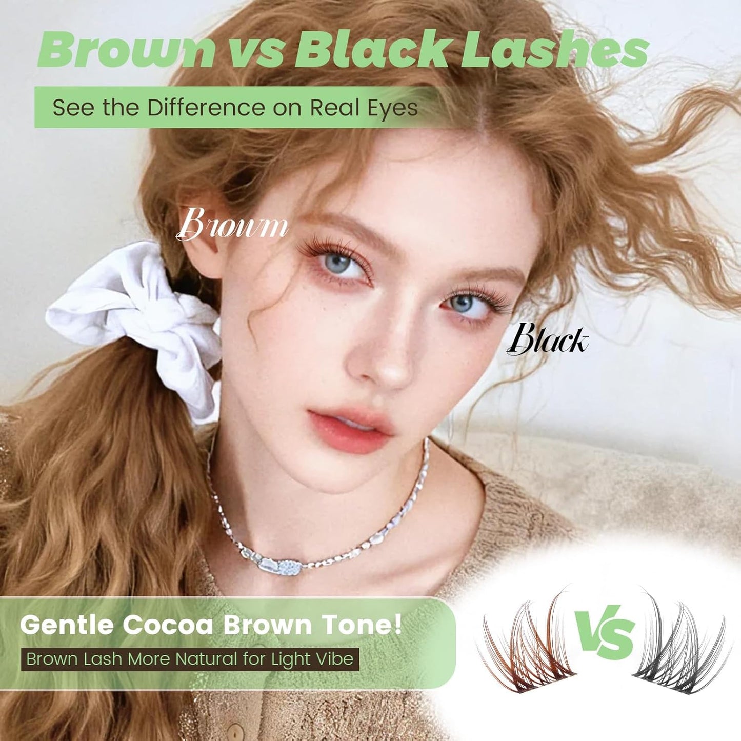 Spider Lash Clusters - Natural Wispy C Curl 8-16mm | Invisible Band DIY Eyelash for Anime Look