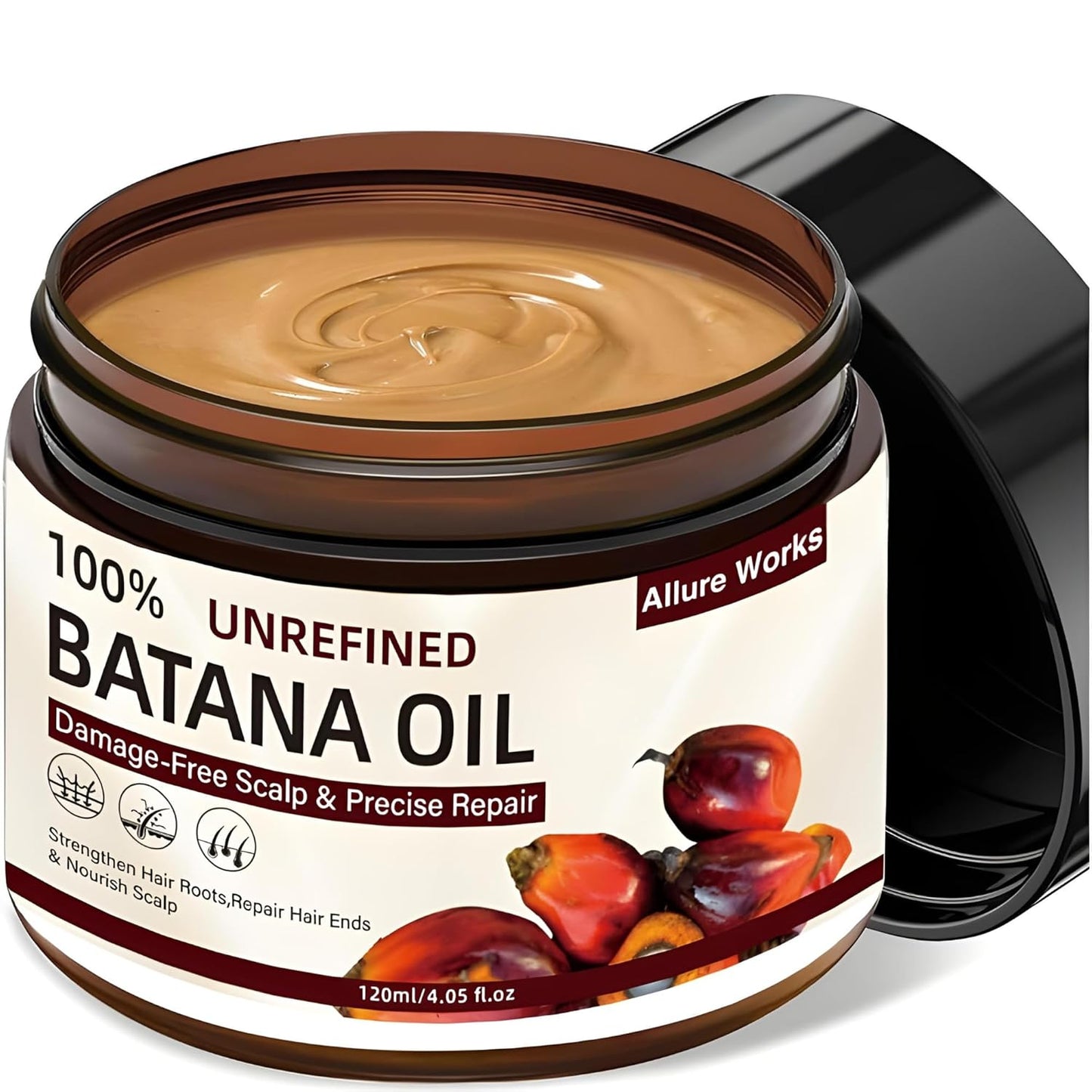 Batana Oil for Hair Growth - 100% Unrefined Organic Oil from Honduras | Promotes Thickness & Prevents Hair Loss - 4.05 oz