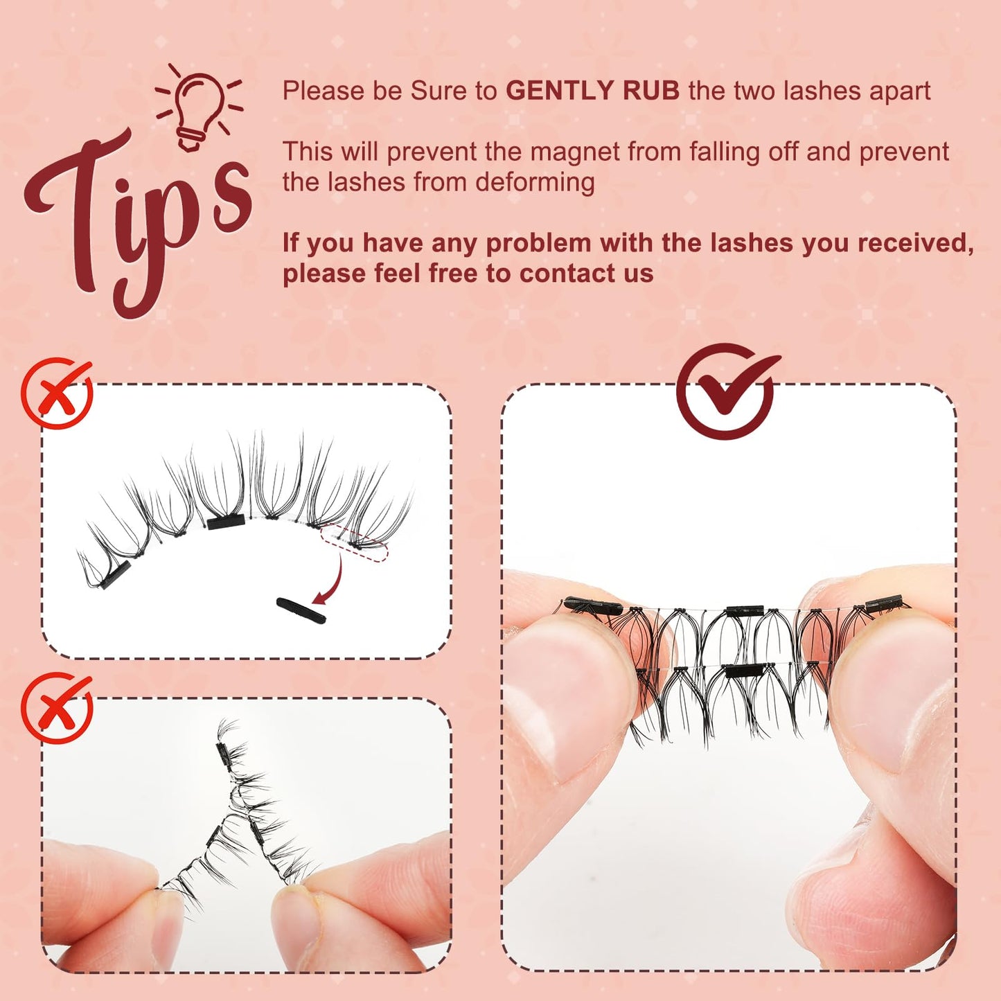 Higu clace Magnetic Eyelashes 4Pairs Magnetic Eyelashes with Applicator Soft Magnetic Lashes Natural Look Wispy Magnet Lashes Without Eyeliner Easy to Wear and Remove(DJCX-B04）