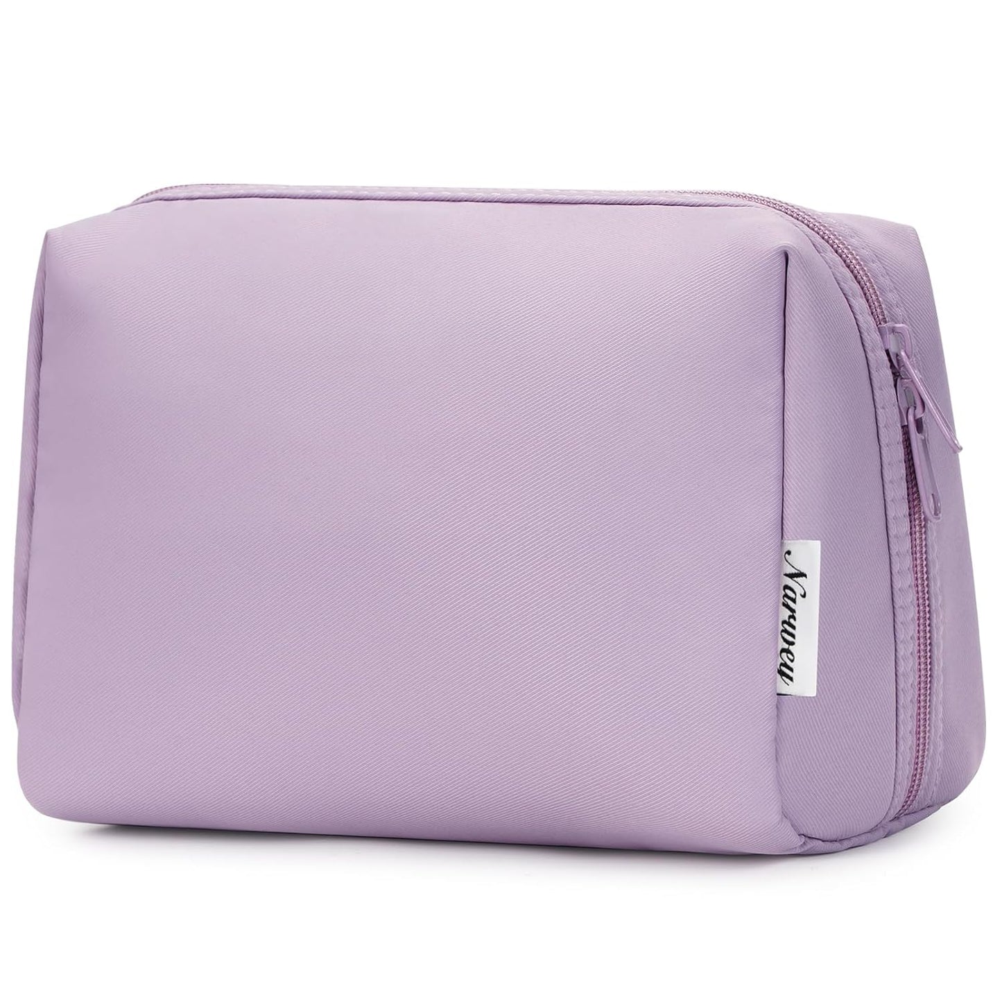 Checkered Makeup Bag - Travel Cosmetic Organizer with Compartments | Large Sky Blue Checkerboard