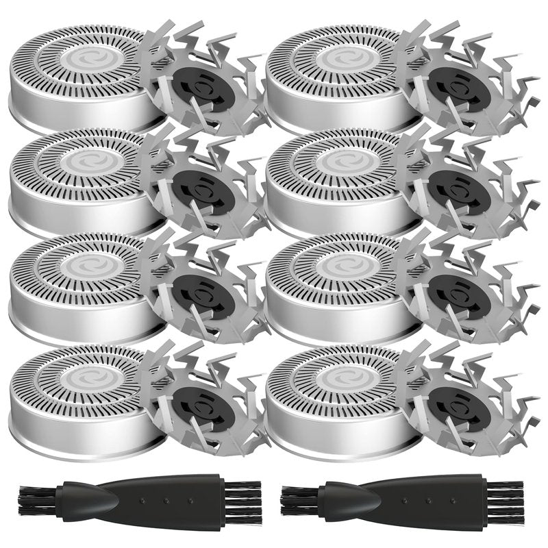8 Pack Shaver Head Replacement Blade Compatible with Skull Shaver Pitbull Gold PRO, Pitbull Platinum PRO, Pitbull Silver PRO, Diamond PRO Shaver, Head Shavers for Bald Men
