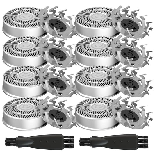 8 Pack Shaver Head Replacement Blade Compatible with Skull Shaver Pitbull Gold PRO, Pitbull Platinum PRO, Pitbull Silver PRO, Diamond PRO Shaver, Head Shavers for Bald Men