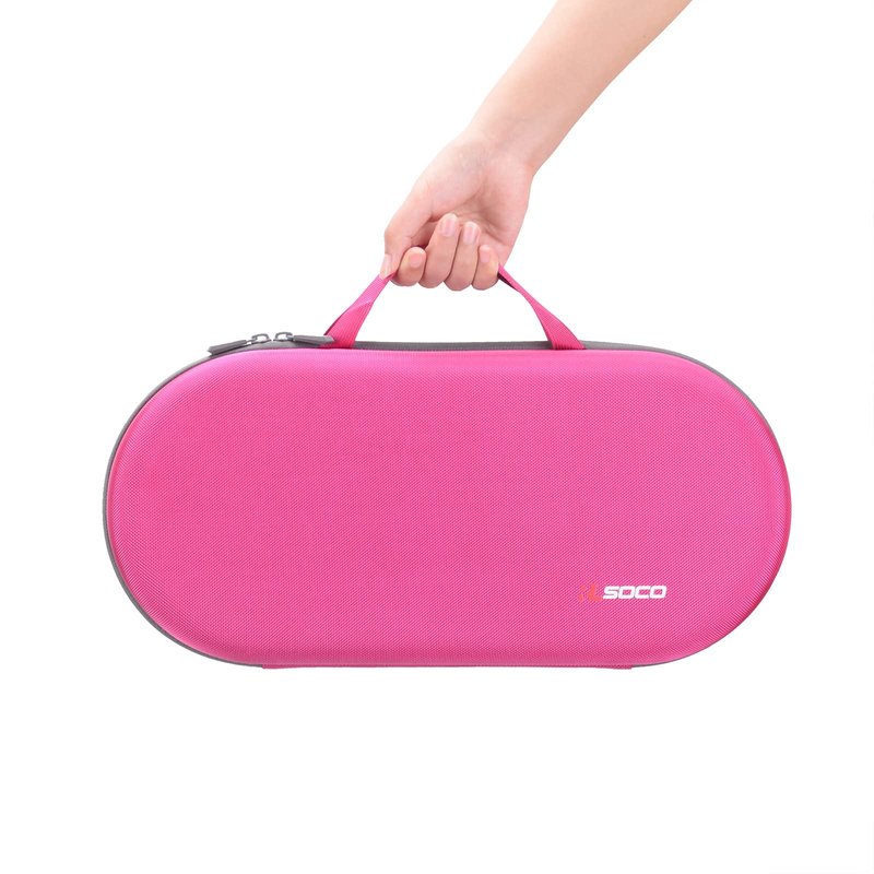 RLSOCO Hard Case for Dyson Airwrap Complete Long/Complete Styler HS08 HS05 HS01,NOT for Dyson Airwrap i.d. - Fits 4pcs Long Barrels or Short Barrels - Pink (Case Only,Hair Styler is not Included)