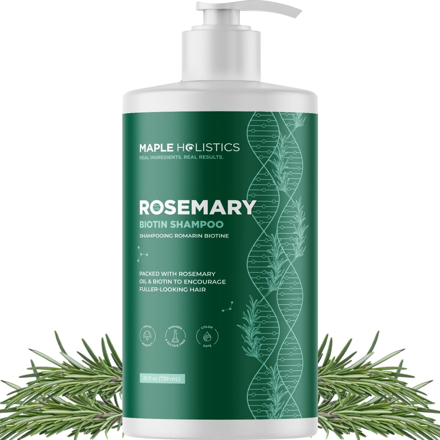 Volumizing Biotin and Rosemary Shampoo - Vegan Rosemary Biotin Shampoo for Thinning Hair for Women and Men with Nourishing B Vitamins & Tea Tree Oil - Paraben Silicone & Sulfate Free (25 Fl Oz)