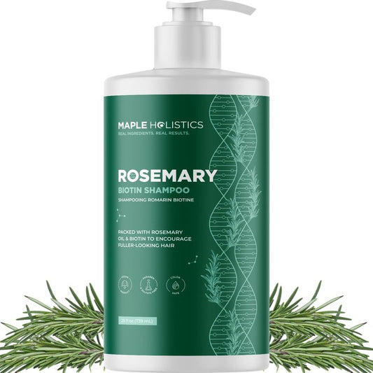 Volumizing Biotin and Rosemary Shampoo - Vegan Rosemary Biotin Shampoo for Thinning Hair for Women and Men with Nourishing B Vitamins & Tea Tree Oil - Paraben Silicone & Sulfate Free (25 Fl Oz)