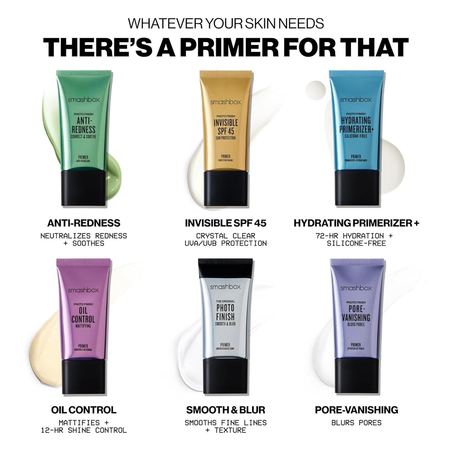 Smashbox Photo Finish Primer - Hydrating & Pore-Minimizing Face Primer for Smooth Skin | Long-Lasting Makeup Wear