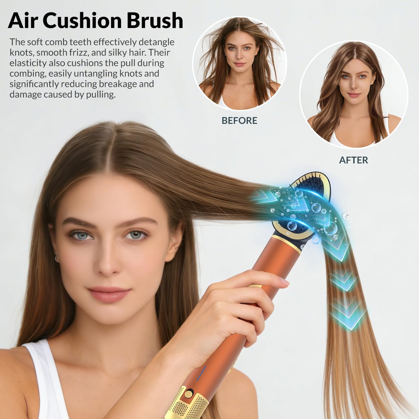 5 in 1 Air Styler Set, High-Speed Ionic Hair Dryer Brush, Coanda Effect Auto Wrap Curlers, No Heat Damage, Multi Hair Styler Tool for Curling, Volumizing & Fast Drying, for Versatile Styling