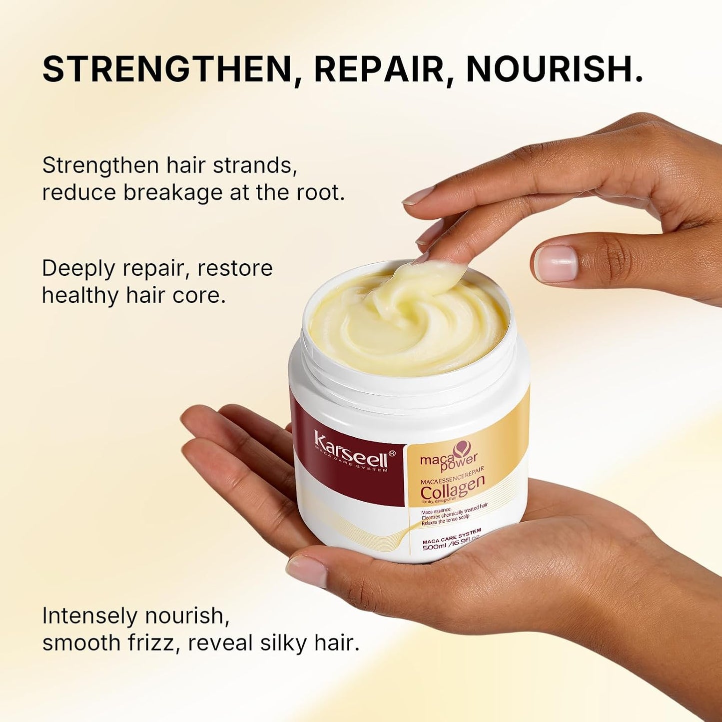 Collagen Hair Mask - Deep Repair Treatment with Argan Oil for All Hair Types | 16.90 oz (500ml)