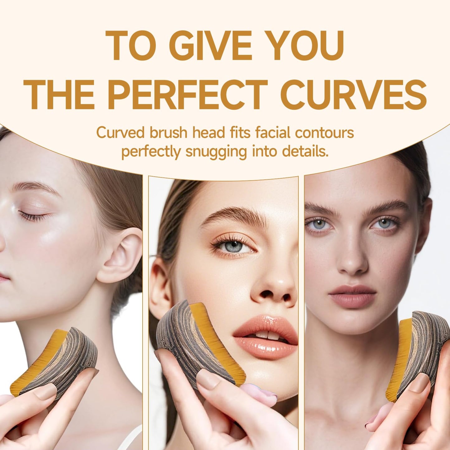 Lymphatic Contour Face Brush 2 Pack, for Lymphatic Drainage & Face Sculpting – Dry Brush for Facial Massage, Anti-Puffiness, Detox & Glow, Ergonomic Design with Soft Bristles