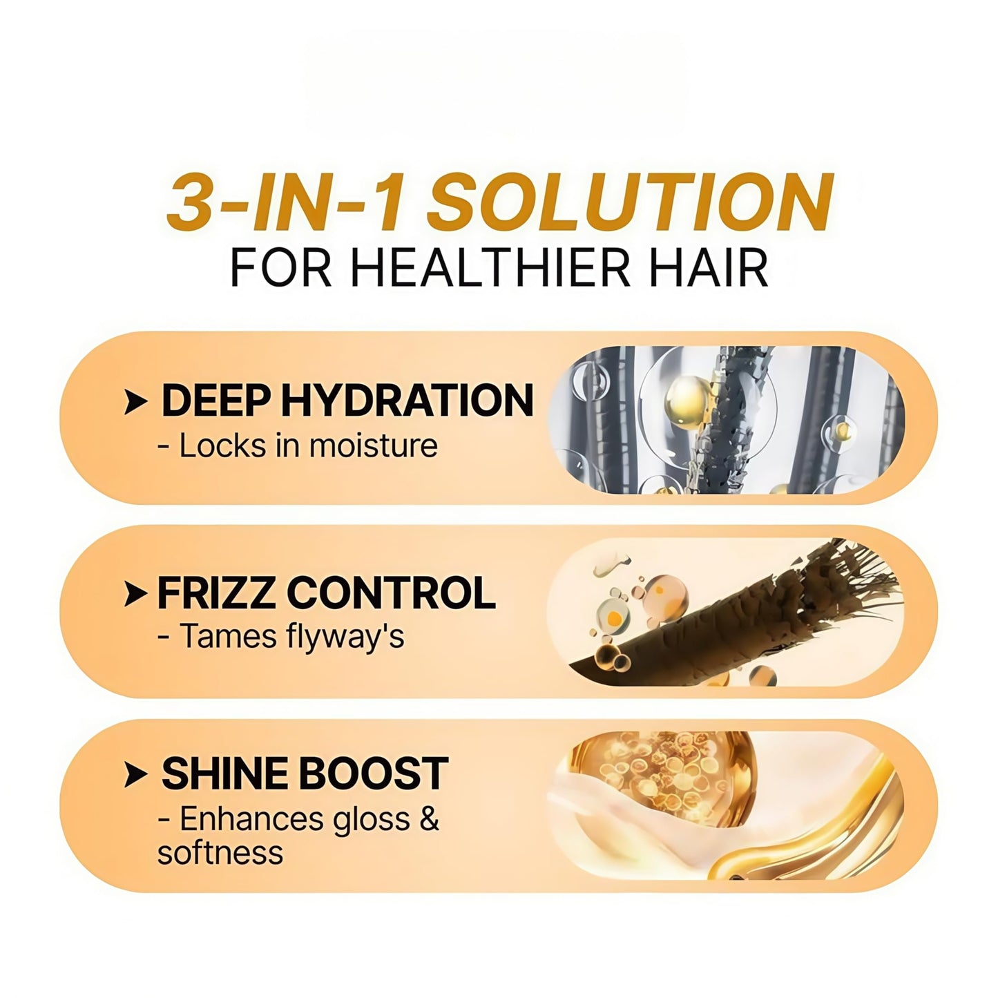 Leave-In Moroccan Argan Oil Hair Oil – Vitamin E Oil& Keratin Hair Treatment for Repairing Dry, Frizzy & Damaged Hair – Deep Nourishing Hair Serum, Anti-Frizz & Split End Repair 3.3Fl Oz