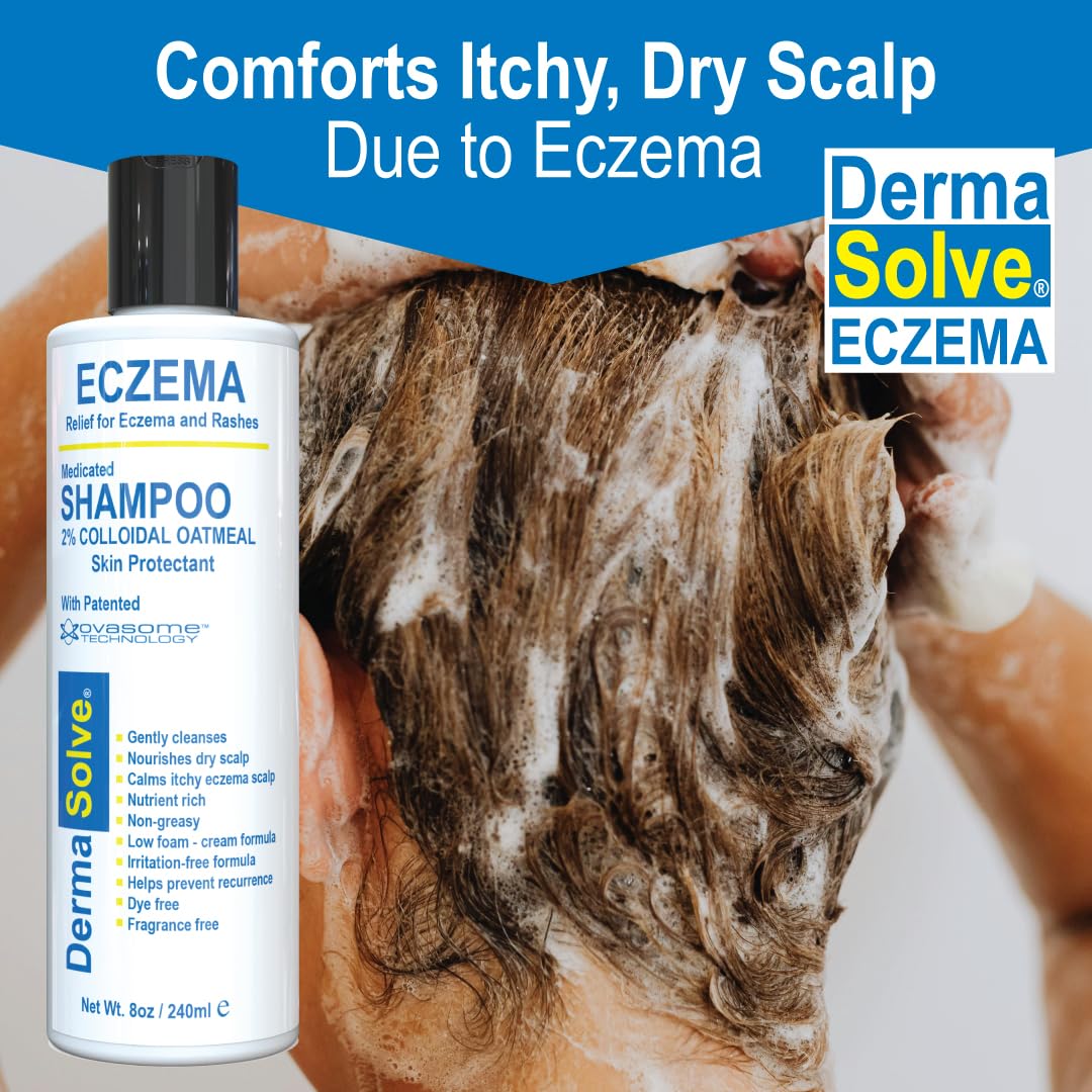 Dermasolve Eczema Relief Shampoo - Flare Control for Scalp & Dandruff | Moisturizes & Repairs Skin (2-Pack)