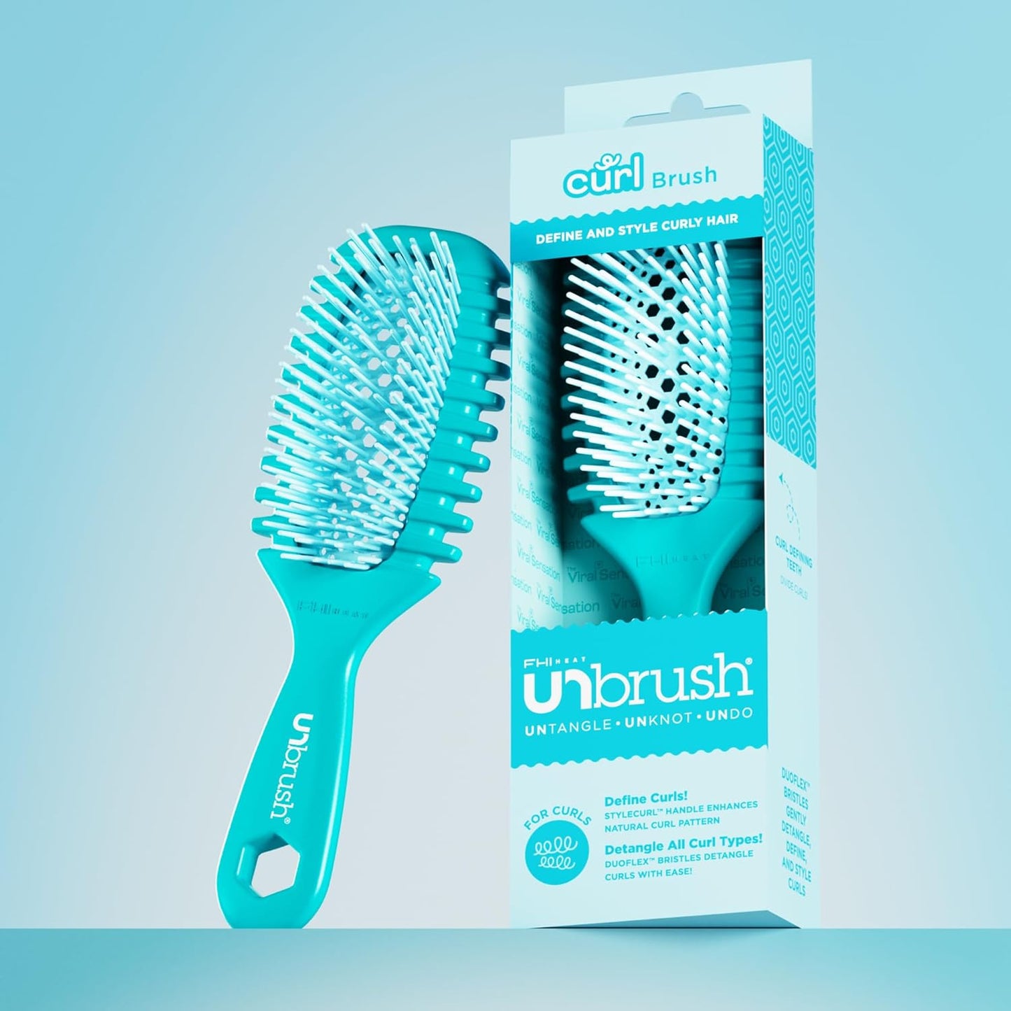 FHI Heat Curl Enhancing Brush - Pain-Free Styling for Curly Hair | Use on Wet Hair Only