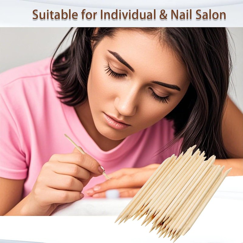 GOLD HONEY 360PCS Cuticle Pusher Wood in Boxed - 4.5 Inch Double Sided Orangewood Sticks for Nails Used - Professional Manicure & Cuticle Remover - Manicure Pedicure Tool